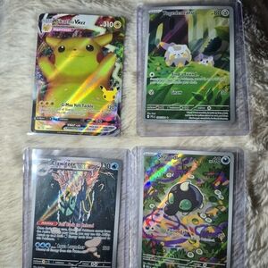 Pokemon Pikachu VMAX Holographic Card - Yellow and Green